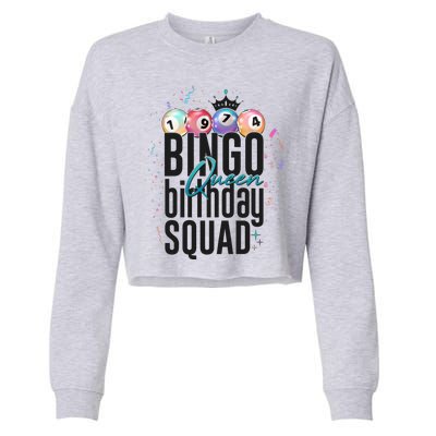 Bingo Queen Birthday Squad Cropped Pullover Crew