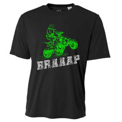 Braap Quad Biker Atv 4 Wheeler Funny Brap Quad Cooling Performance Crew T-Shirt