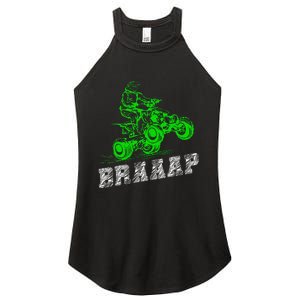 Braap Quad Biker Atv 4 Wheeler Funny Brap Quad Women's Perfect Tri Rocker Tank