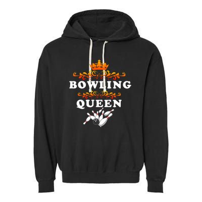 Bowling Queen Garment-Dyed Fleece Hoodie