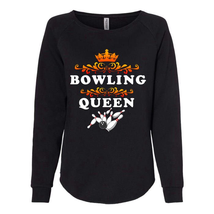 Bowling Queen Womens California Wash Sweatshirt