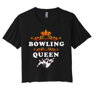 Bowling Queen Women's Crop Top Tee