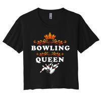 Bowling Queen Women's Crop Top Tee