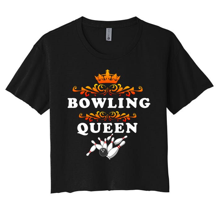 Bowling Queen Women's Crop Top Tee