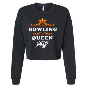 Bowling Queen Cropped Pullover Crew