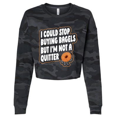 Bagel Quote Bagel Lover Meaningful Gift Cropped Pullover Crew