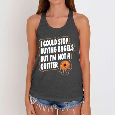 Bagel Quote Bagel Lover Meaningful Gift Women's Knotted Racerback Tank