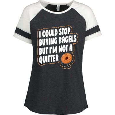 Bagel Quote Bagel Lover Meaningful Gift Enza Ladies Jersey Colorblock Tee