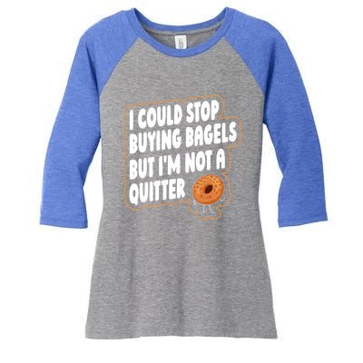 Bagel Quote Bagel Lover Meaningful Gift Women's Tri-Blend 3/4-Sleeve Raglan Shirt