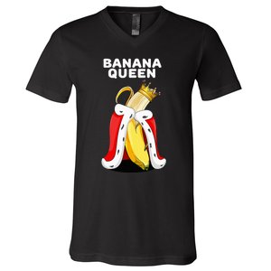 Banana Queen   Banana Lover   Cute Banana V-Neck T-Shirt