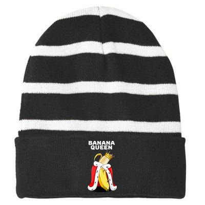 Banana Queen   Banana Lover   Cute Banana Striped Beanie with Solid Band