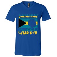 Bahamian Queen Bahamas Flag Pride Home Country Heritage V-Neck T-Shirt