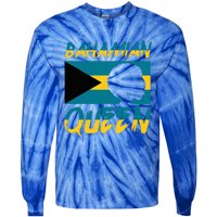 Bahamian Queen Bahamas Flag Pride Home Country Heritage Tie-Dye Long Sleeve Shirt