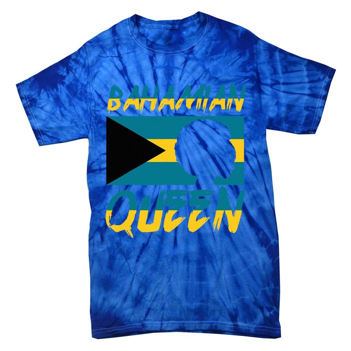 Bahamian Queen Bahamas Flag Pride Home Country Heritage Tie-Dye T-Shirt