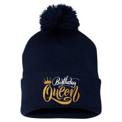 Birthday Queen Pom Pom 12in Knit Beanie