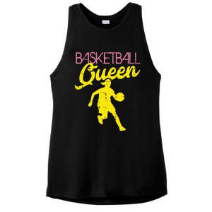 Basketball Queen Cool Sports Baller Player Coach Ladies PosiCharge Tri-Blend Wicking Tank