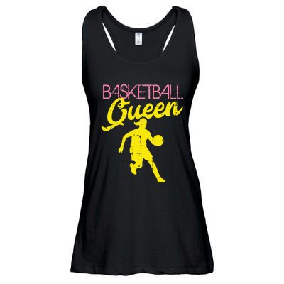 Basketball Queen Cool Sports Baller Player Coach Ladies Essential Flowy Tank