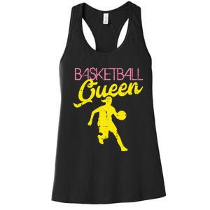 Basketball Queen Cool Sports Baller Player Coach Women's Racerback Tank