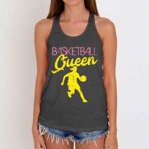 Basketball Queen Cool Sports Baller Player Coach Women's Knotted Racerback Tank