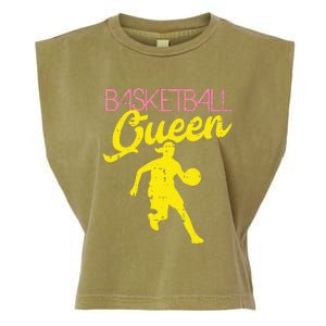 Basketball Queen Cool Sports Baller Player Coach Garment-Dyed Women's Muscle Tee