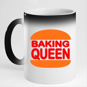 Baking Queen Cute Gift Funny Saying Food Kitchen Baker Baking Gift 11oz Black Color Changing Mug