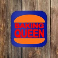 Baking Queen Cute Gift Funny Saying Food Kitchen Baker Baking Gift Coaster