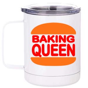 Baking Queen Cute Gift Funny Saying Food Kitchen Baker Baking Gift 12 oz Stainless Steel Tumbler Cup