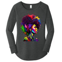 Black Queen's Colorful Afro II Women's Perfect Tri Tunic Long Sleeve Shirt