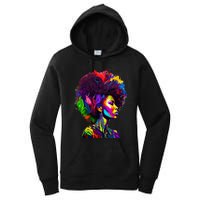 Black Queen's Colorful Afro II Women's Pullover Hoodie