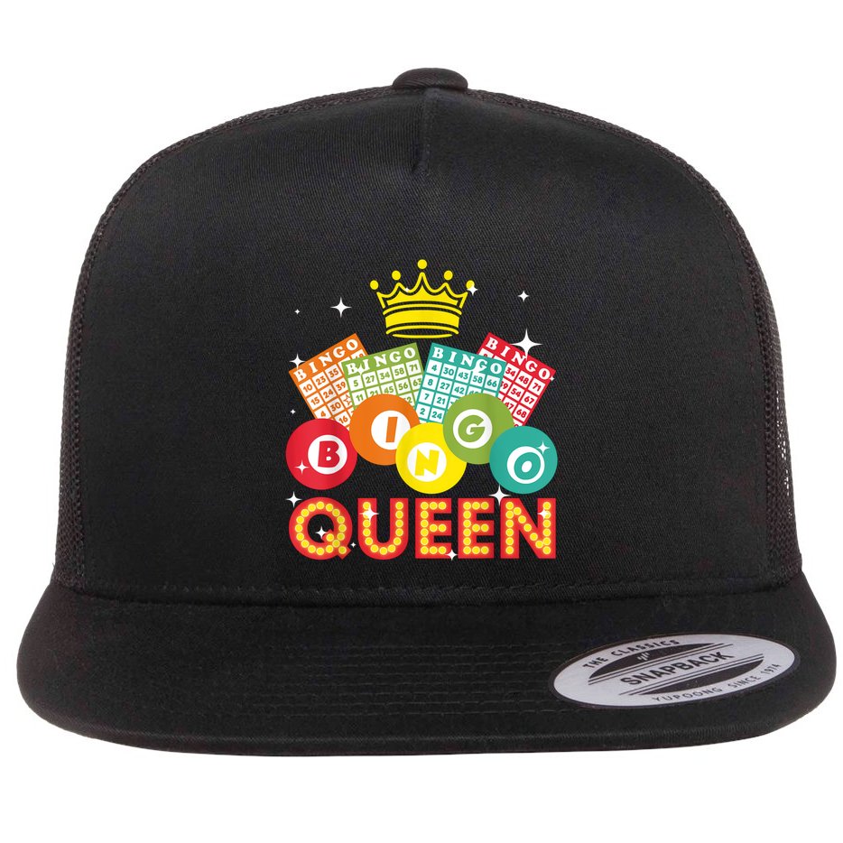 Bingo Queen Casino Players Flat Bill Trucker Hat