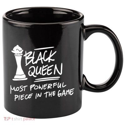 Black Queen Chess Piece Blm Graphic 11oz C Handle Ceramic Mug