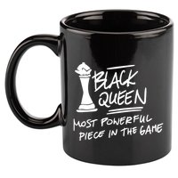 Black Queen Chess Piece Blm Graphic 11oz C Handle Ceramic Mug