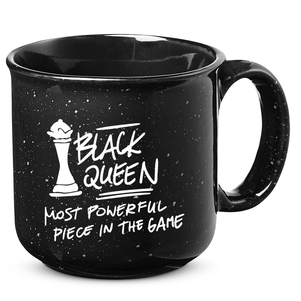Black Queen Chess Piece Blm Graphic 15oz Campfire Ceramic Mug