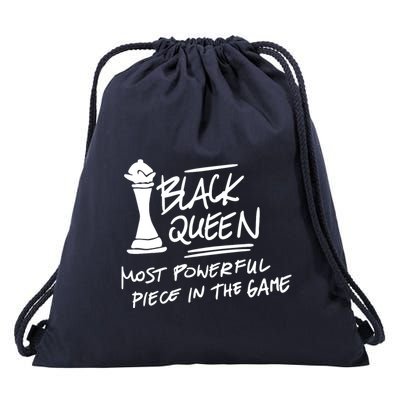 Black Queen Chess Piece Blm Graphic Drawstring Bag