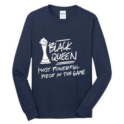 Black Queen Chess Piece Blm Graphic Tall Long Sleeve T-Shirt