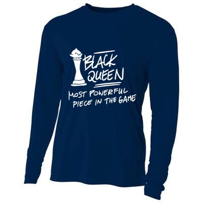Black Queen Chess Piece Blm Graphic Cooling Performance Long Sleeve Crew