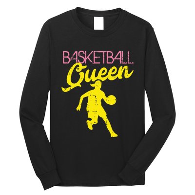 Basketball Queen Cool Sports Baller Player Coach Long Sleeve Shirt