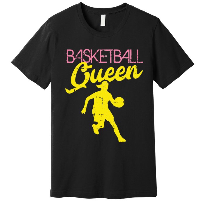 Basketball Queen Cool Sports Baller Player Coach Premium T-Shirt