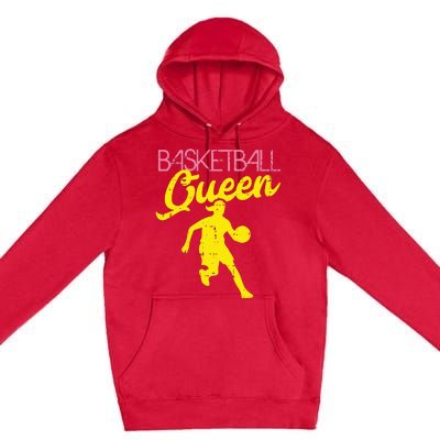 Basketball Queen Cool Sports Baller Player Coach Premium Pullover Hoodie