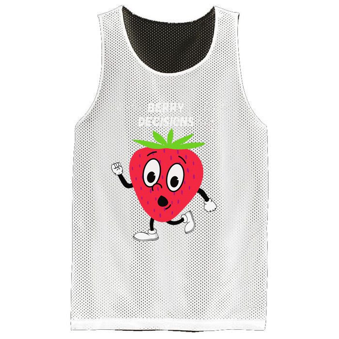 Berry Questionable Decisions funny quote Mesh Reversible Basketball Jersey Tank