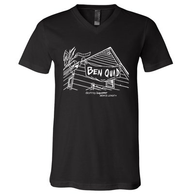 Ben Quad Destroy ArmS Length V-Neck T-Shirt