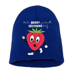 Berry Questionable Decisions Short Acrylic Beanie