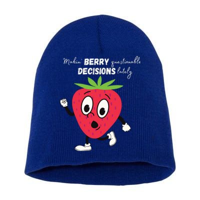 Berry Questionable Decisions Short Acrylic Beanie