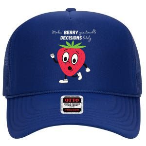 Berry Questionable Decisions High Crown Mesh Back Trucker Hat