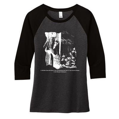 Ben Quad Ephemera Album Women's Tri-Blend 3/4-Sleeve Raglan Shirt