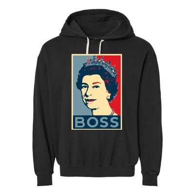 Boss Queen Elizabeth Retro Vintage Garment-Dyed Fleece Hoodie