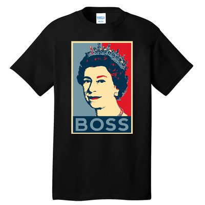 Boss Queen Elizabeth Retro Vintage Tall T-Shirt