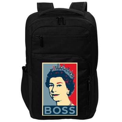 Boss Queen Elizabeth Retro Vintage Impact Tech Backpack