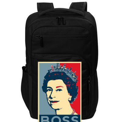 Boss Queen Elizabeth Retro Vintage Impact Tech Backpack