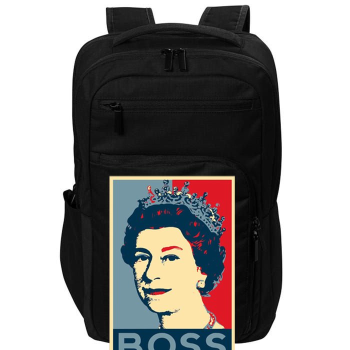 Boss Queen Elizabeth Retro Vintage Impact Tech Backpack